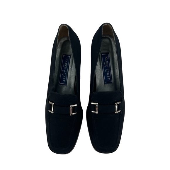 KAREN SCOTT DEIDRE II Navy Blue Block Heels Size 8 1/2 Women’s - Picture 3 of 11